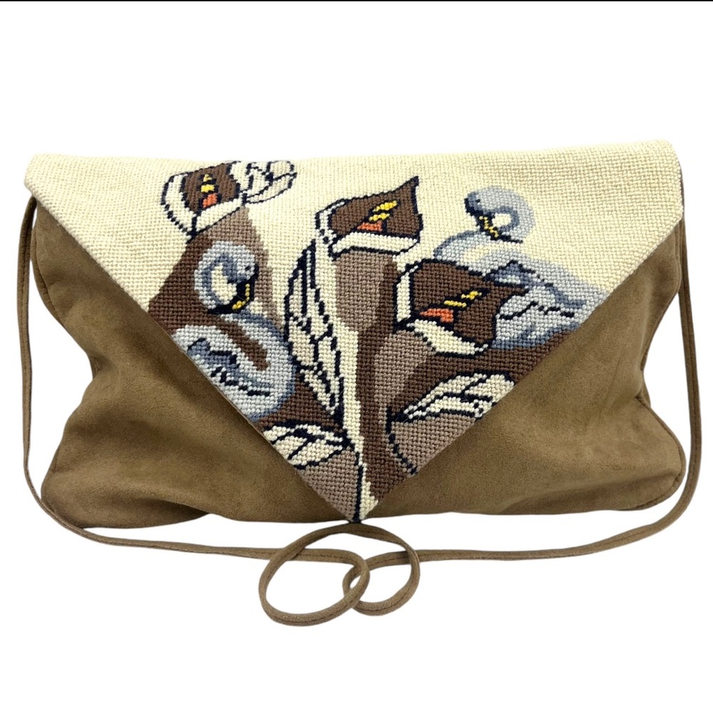 patricia smith moon bag cross stitched